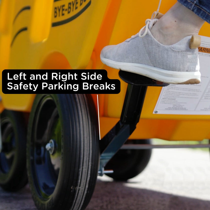 Angeles 6 Passenger Never Flat "Fat Tire" Bye-Bye Bus Stroller (AFB6400SB) - SchoolOutlet
