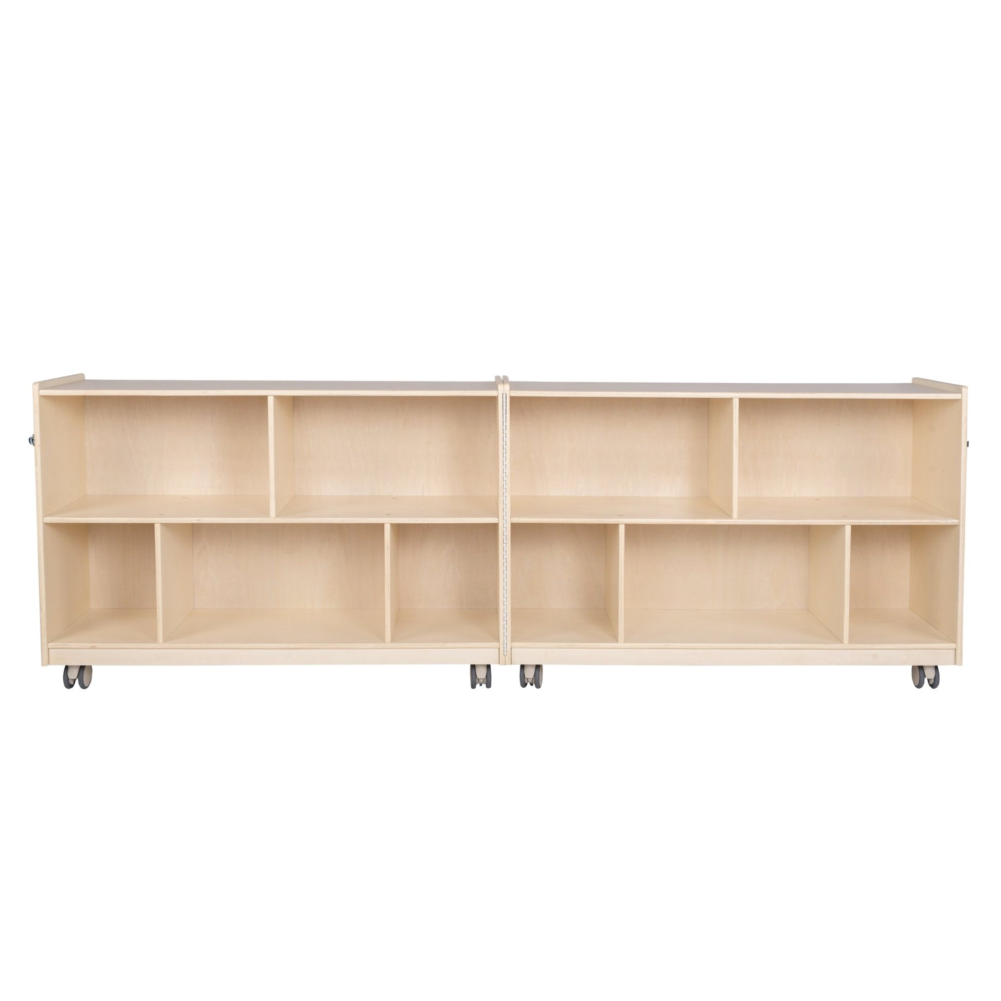 Angeles Birch Mobile 30"H 2-Shelf Storage (AG1007) - SchoolOutlet