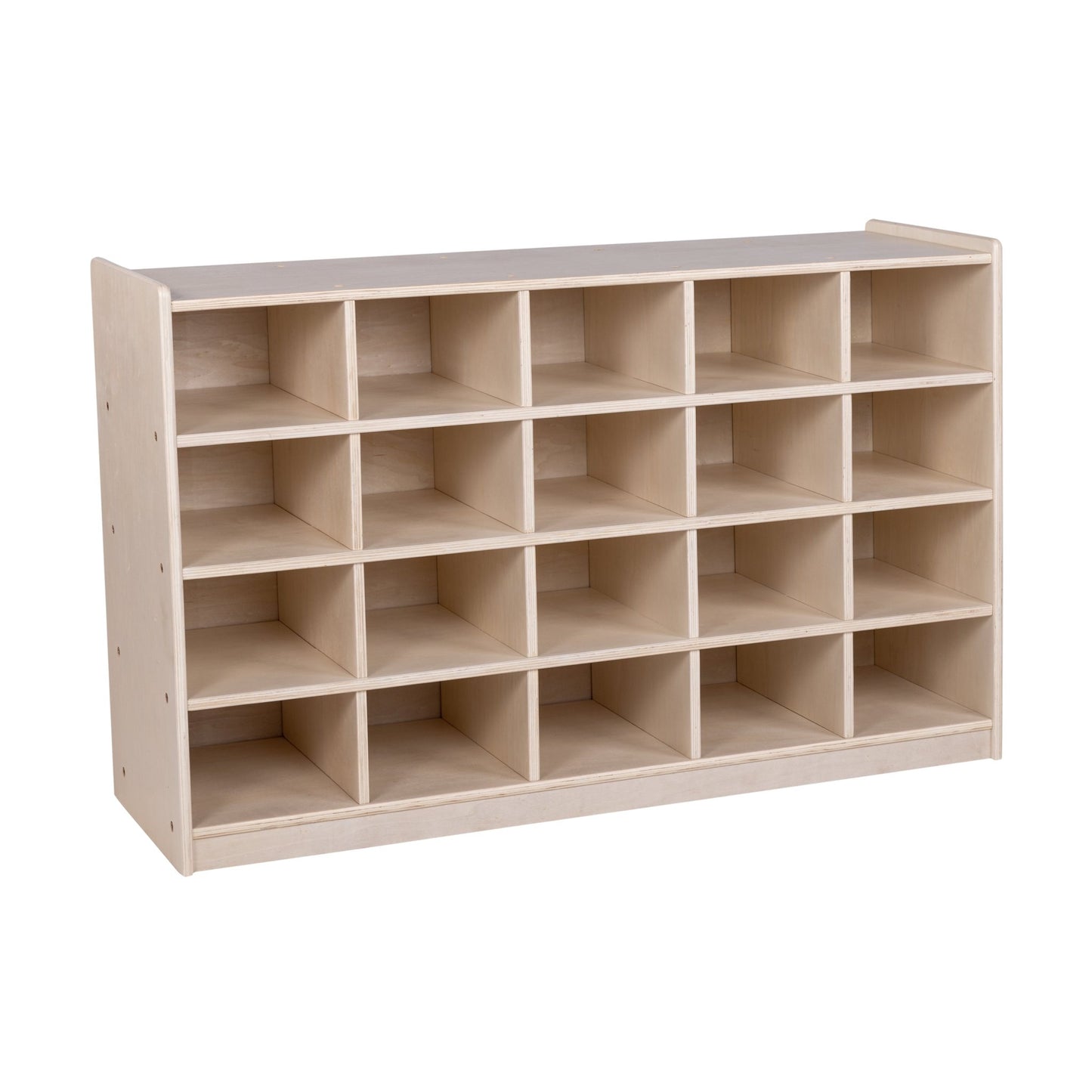 Angeles Birch Mobile 20-Section Cubby Storage (AG1012) - SchoolOutlet