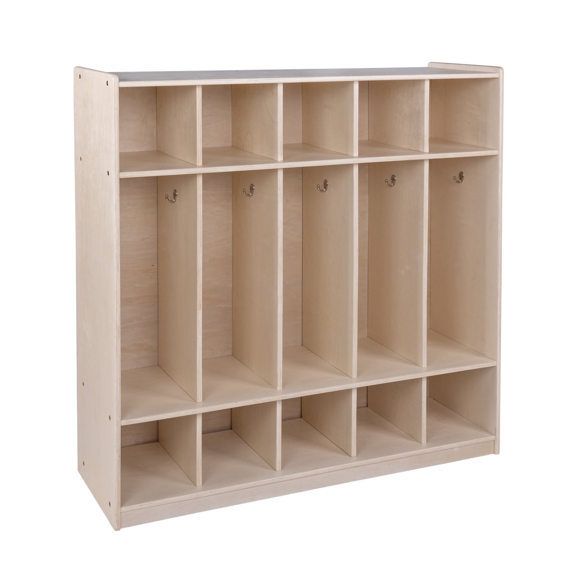 Angeles Birch Mobile 5-Section Locker with Shoe Storage (AG1057) - SchoolOutlet