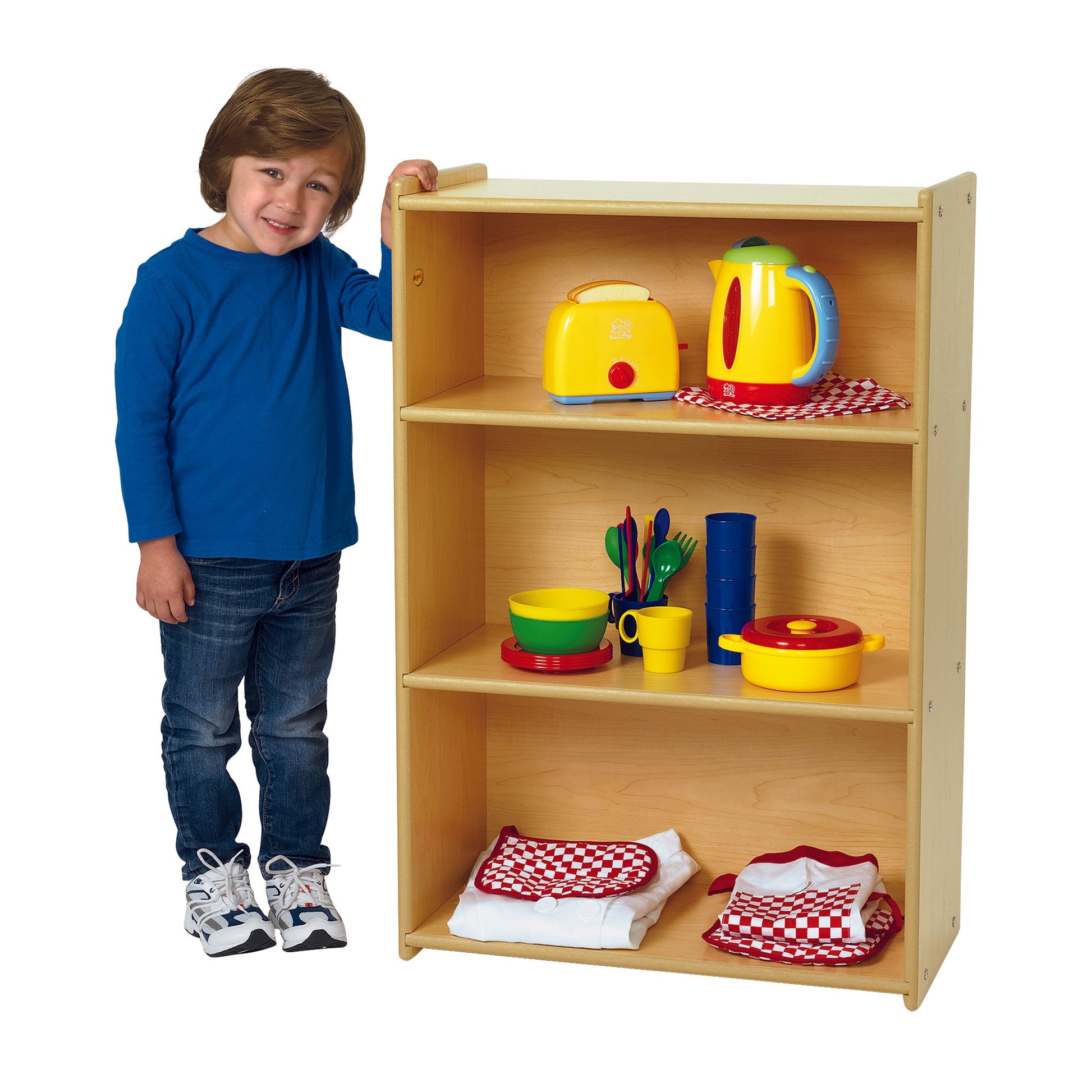 Angeles Value Line Narrow 3-Shelf Storage - 24"L x 12"W x 36"H (ANG7083) - SchoolOutlet