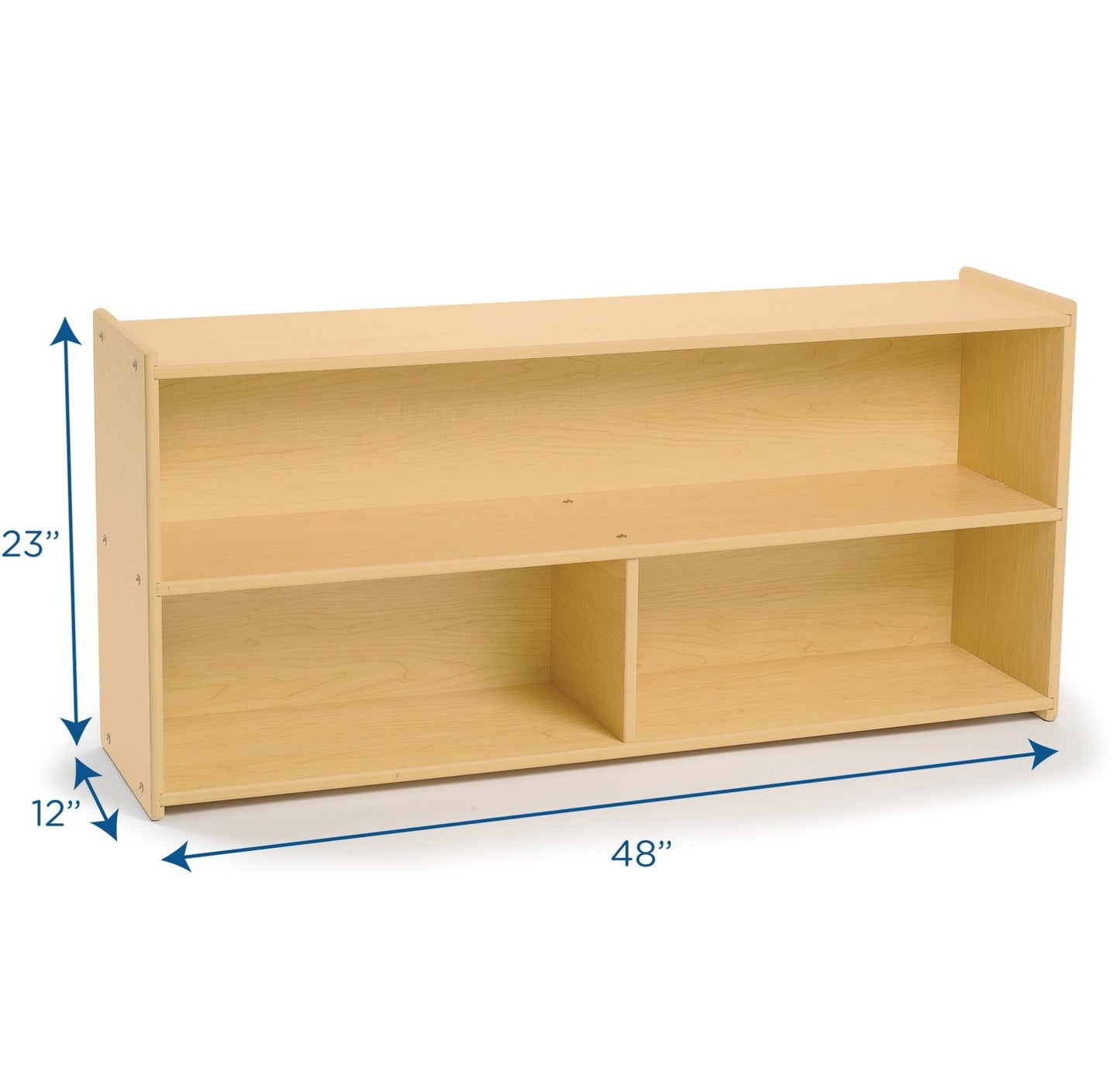 Angeles Value Line Toddler 2-Shelf Storage - 48"L x 12"W x 23"H (ANG7148) - SchoolOutlet