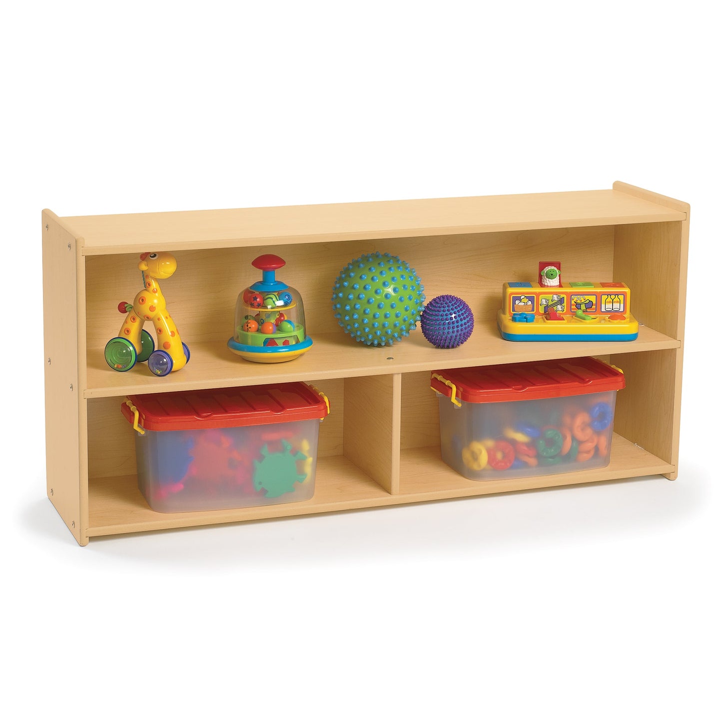 Angeles Value Line Toddler 2-Shelf Storage - 48"L x 12"W x 23"H (ANG7148) - SchoolOutlet