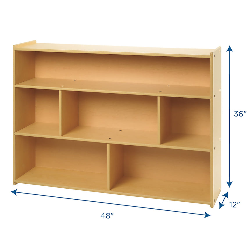 Angeles Value Line 3-Shelf Storage - 48"L x 12"W x 36"H (ANG7150) - SchoolOutlet