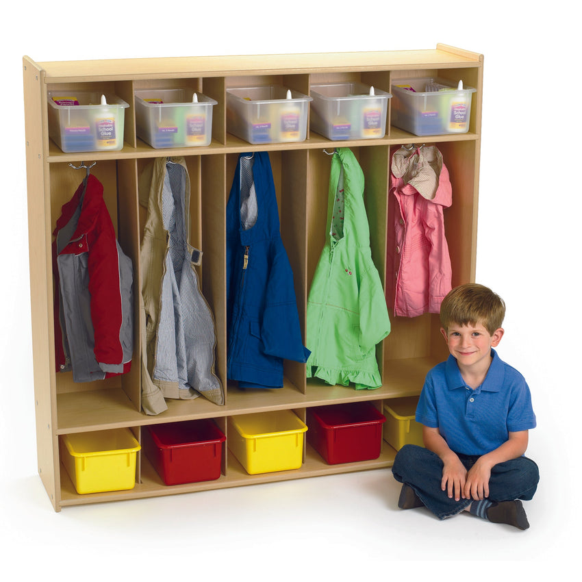 Angeles Value Line 5-Section Locker - 48"L x 12"W x 48"H (ANG7154) - SchoolOutlet