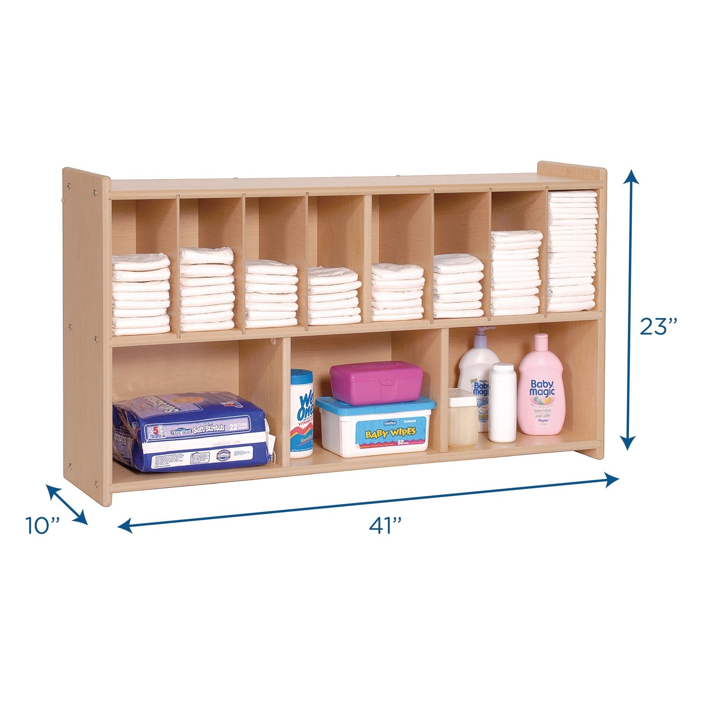 Angeles Value Line Wall Diaper Shelf - 41"L x 10"W x 23"H (ANG7171) - SchoolOutlet