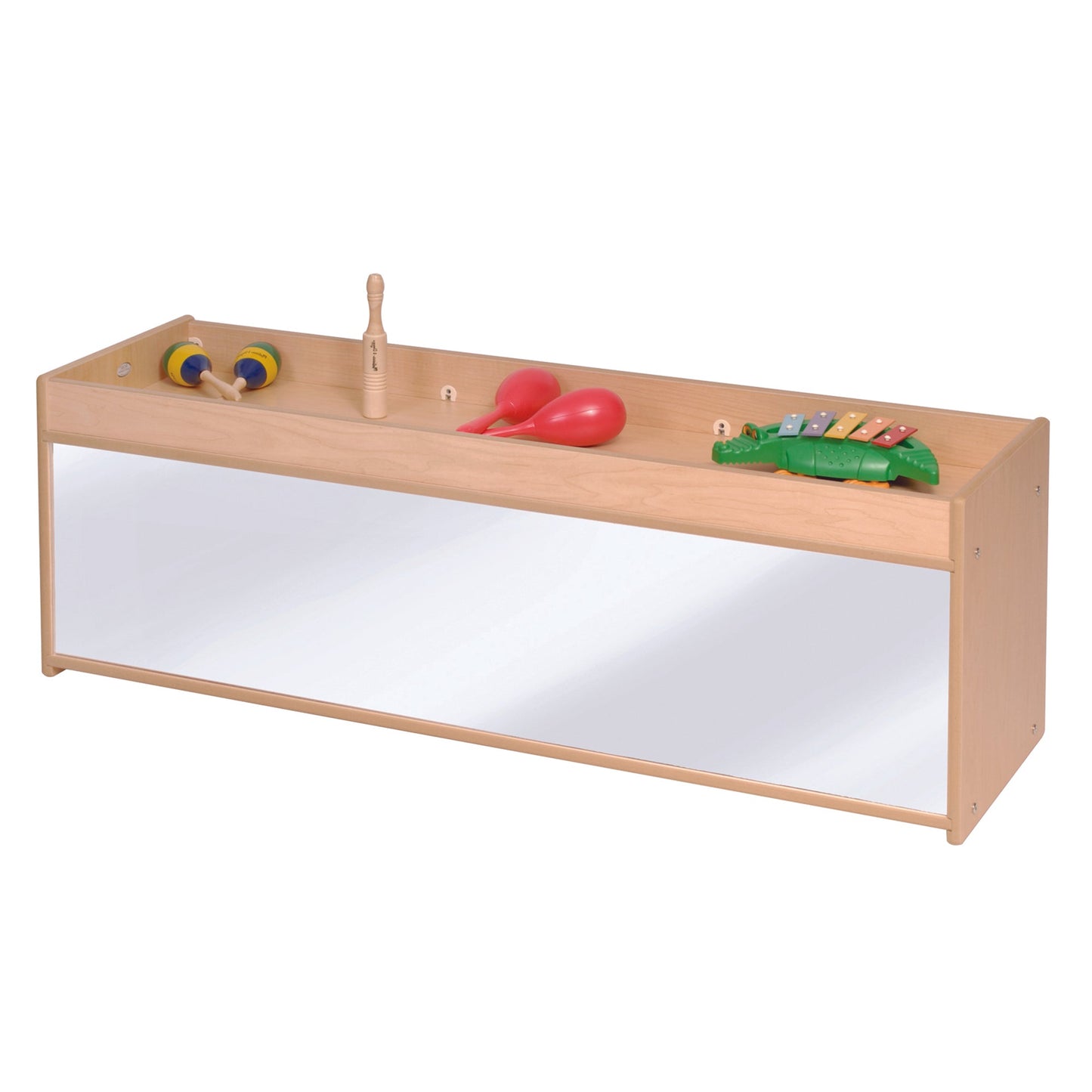 Angeles Value Line Toddler Storage Shelves with Mirror Back - 48"L x 15"W x 17"H (ANG7177) - SchoolOutlet