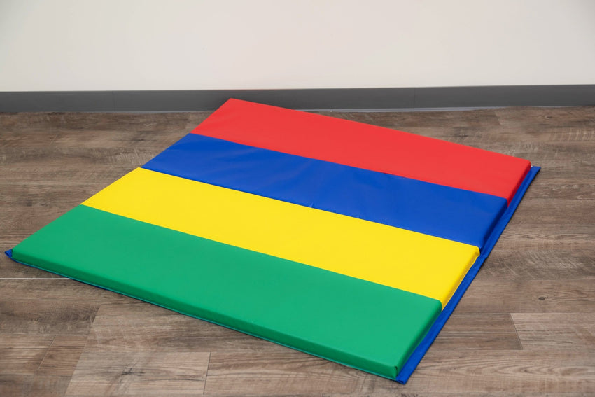 Children's Factory 4' x 4' Folding Gym Mat - Rainbow (CF321-144) - SchoolOutlet