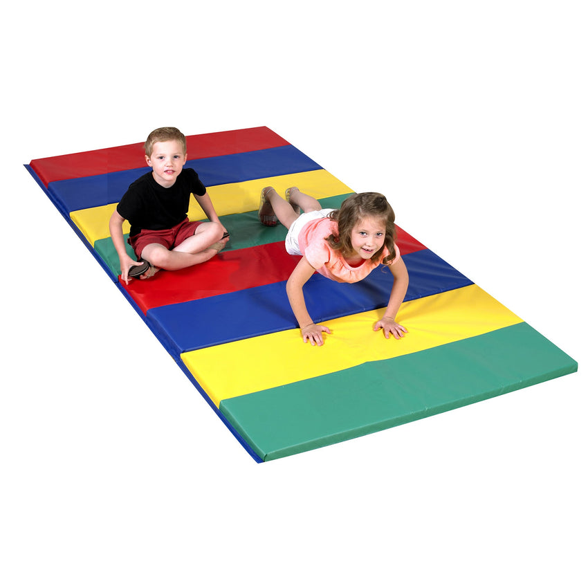 Children's Factory 4' x 8' Folding Gym Mat - Rainbow (CF321-148) - SchoolOutlet