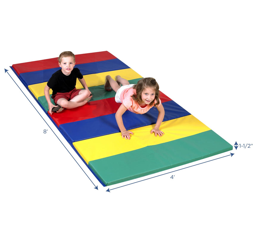 Children's Factory 4' x 8' Folding Gym Mat - Rainbow (CF321-148) - SchoolOutlet