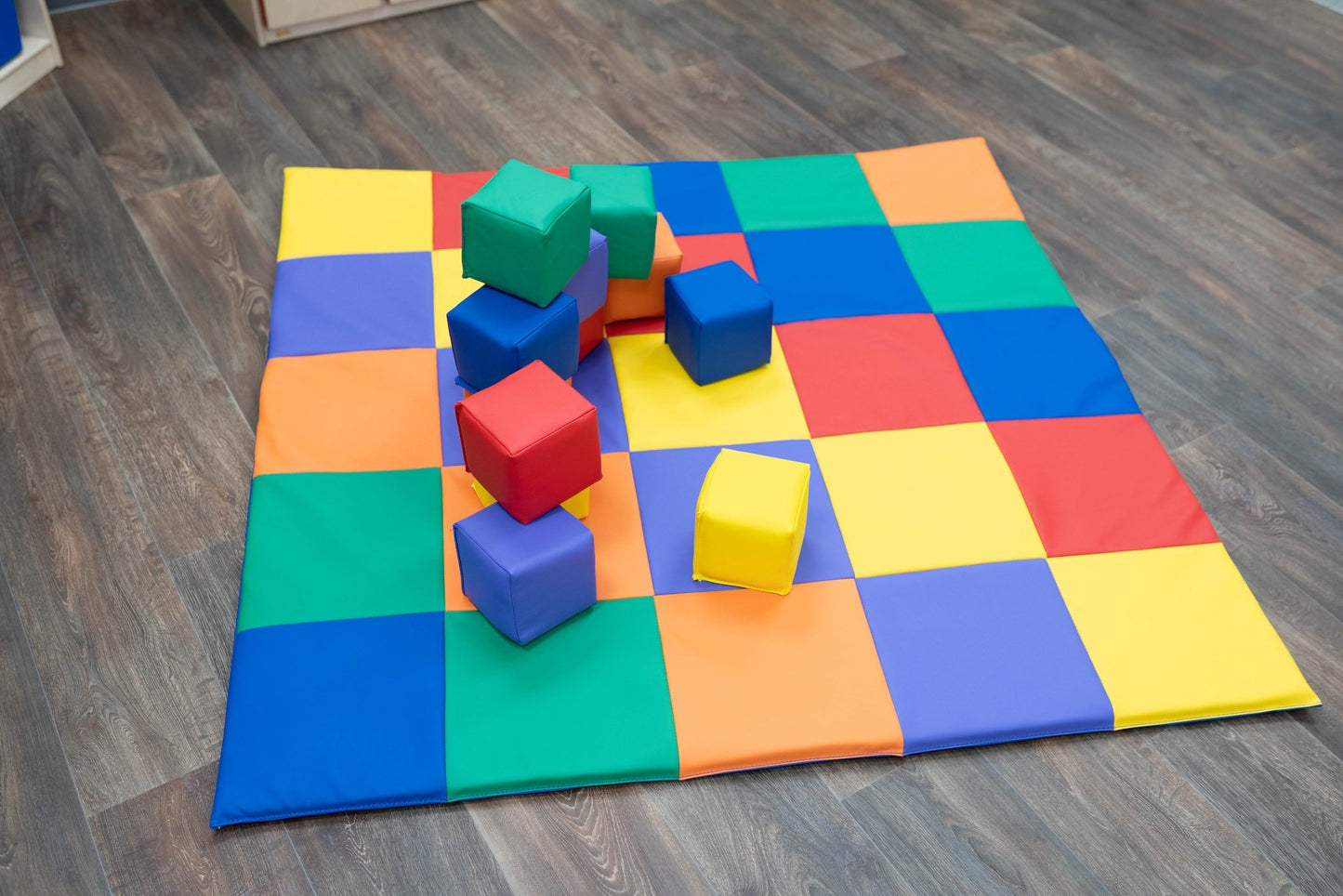 Children's Factory Patchwork Mat and Block Set - Rainbow (CF322-047) - SchoolOutlet