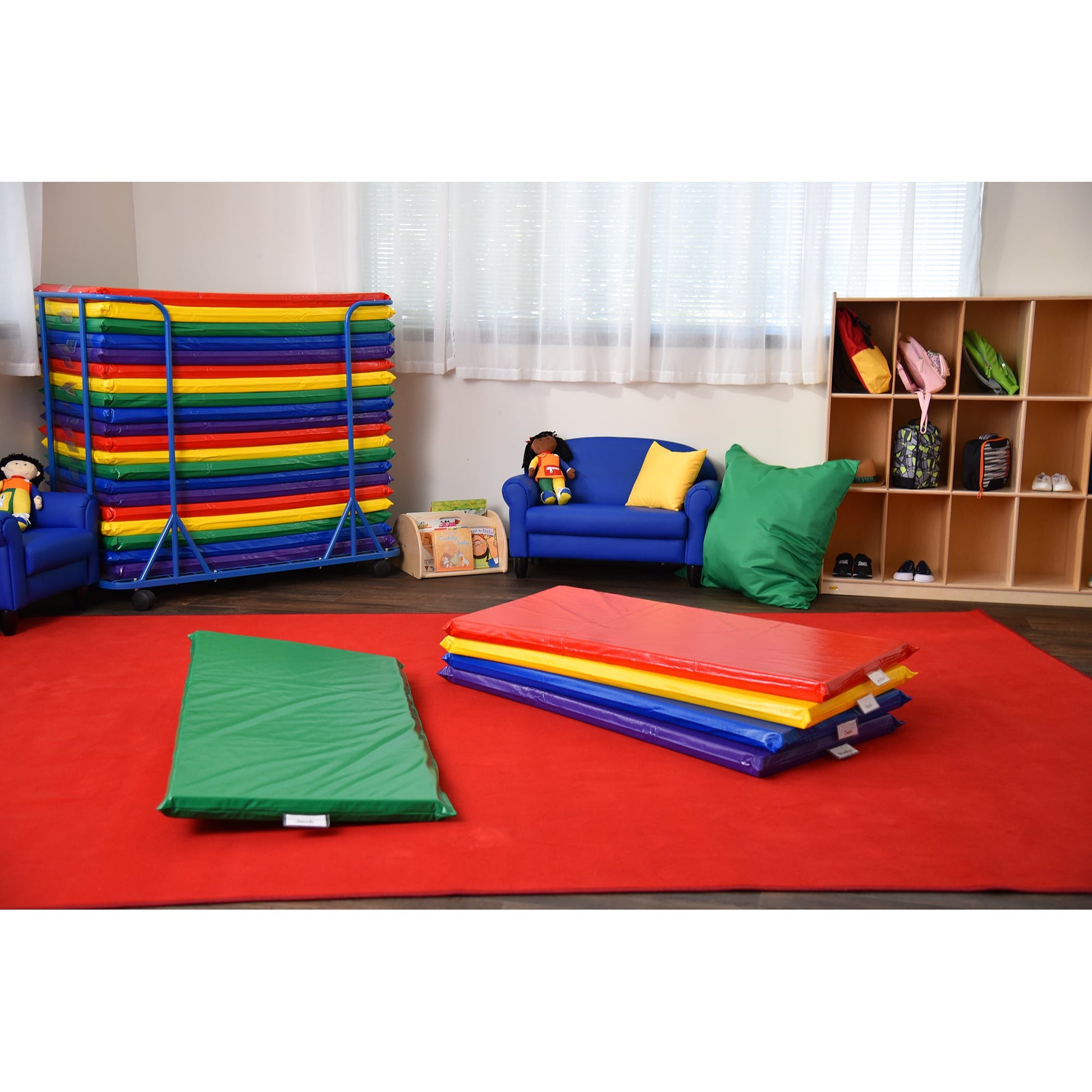 Children's Factory 2" Rainbow Rest Mats - Set of 5 (CF350-034) - SchoolOutlet