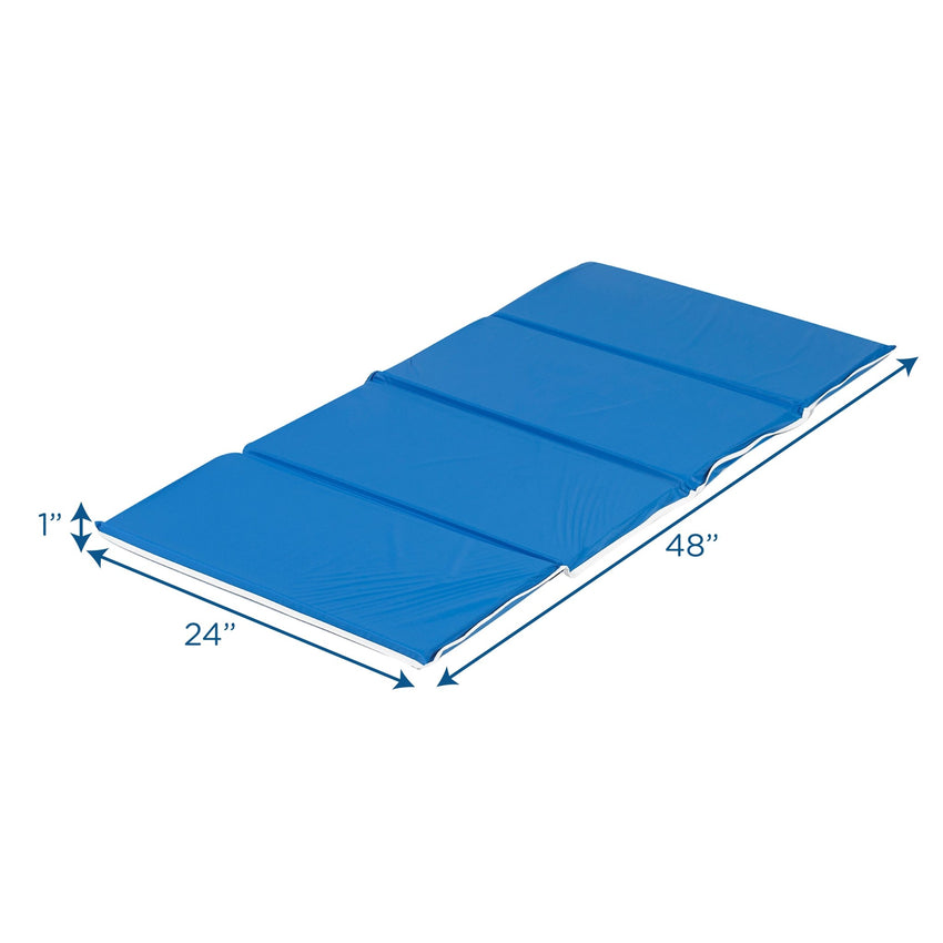 Children's Factory 1" Tough Duty Folding Rest Mat - Blue (CF400-002) - SchoolOutlet