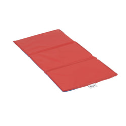 Children's Factory 1" Infection Control 3 Section Folding Rest Mat - Red/Blue (CF400-502RB)