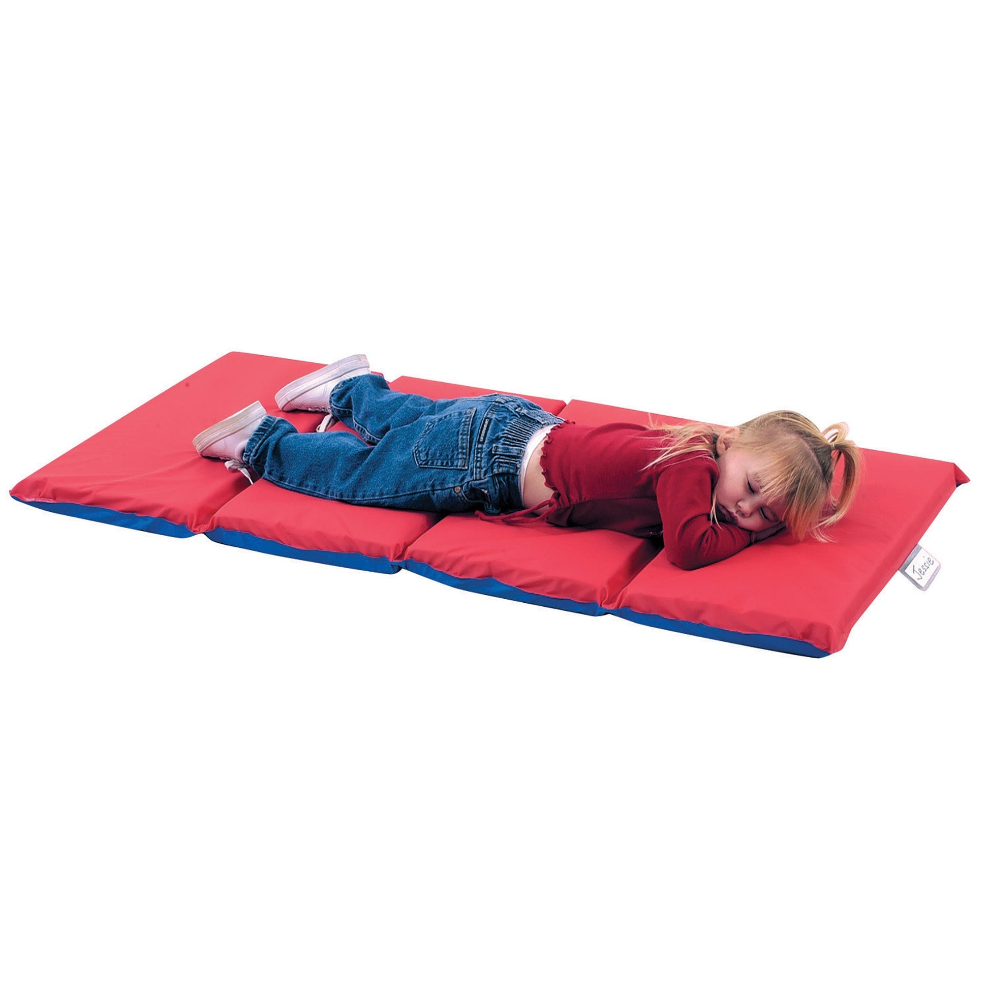Angeles 2" Infection Control Folding Mat - Red/Blue 4 Sections (CF400-509RB) - SchoolOutlet