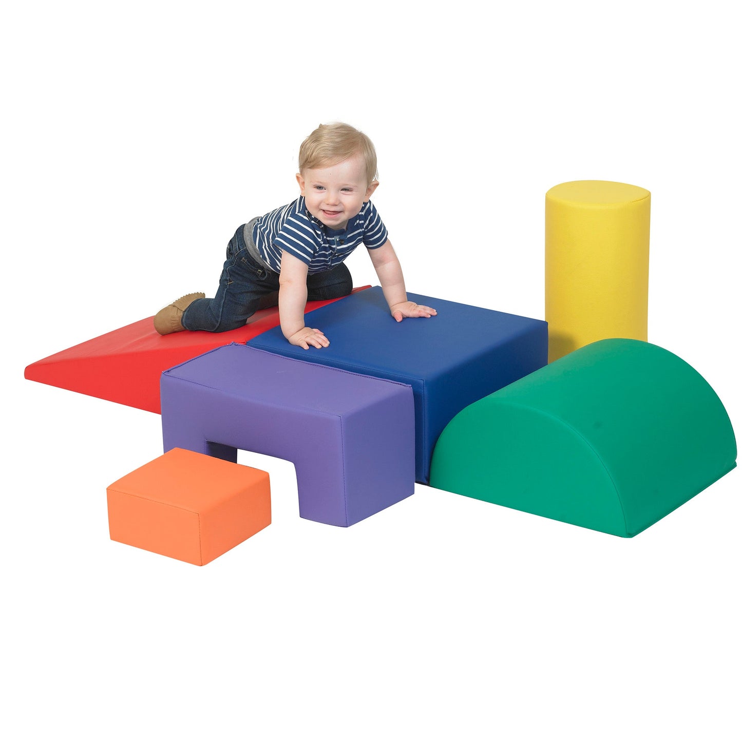 Children's Factory Climb and Play 6 Piece Play Set - Rainbow (CF805-168) - SchoolOutlet