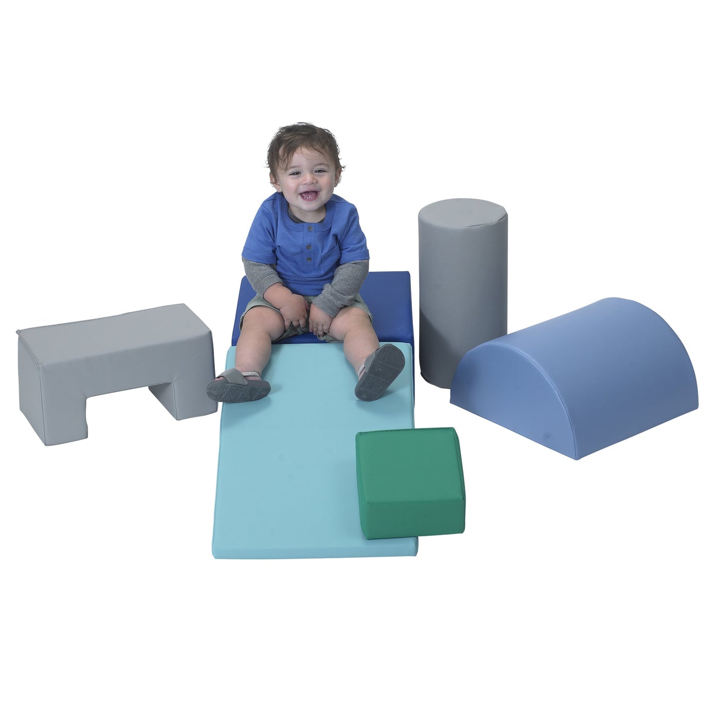 Children's Factory Climb and Play 6 Piece Play Set - Tranquility (CF805-170) - SchoolOutlet