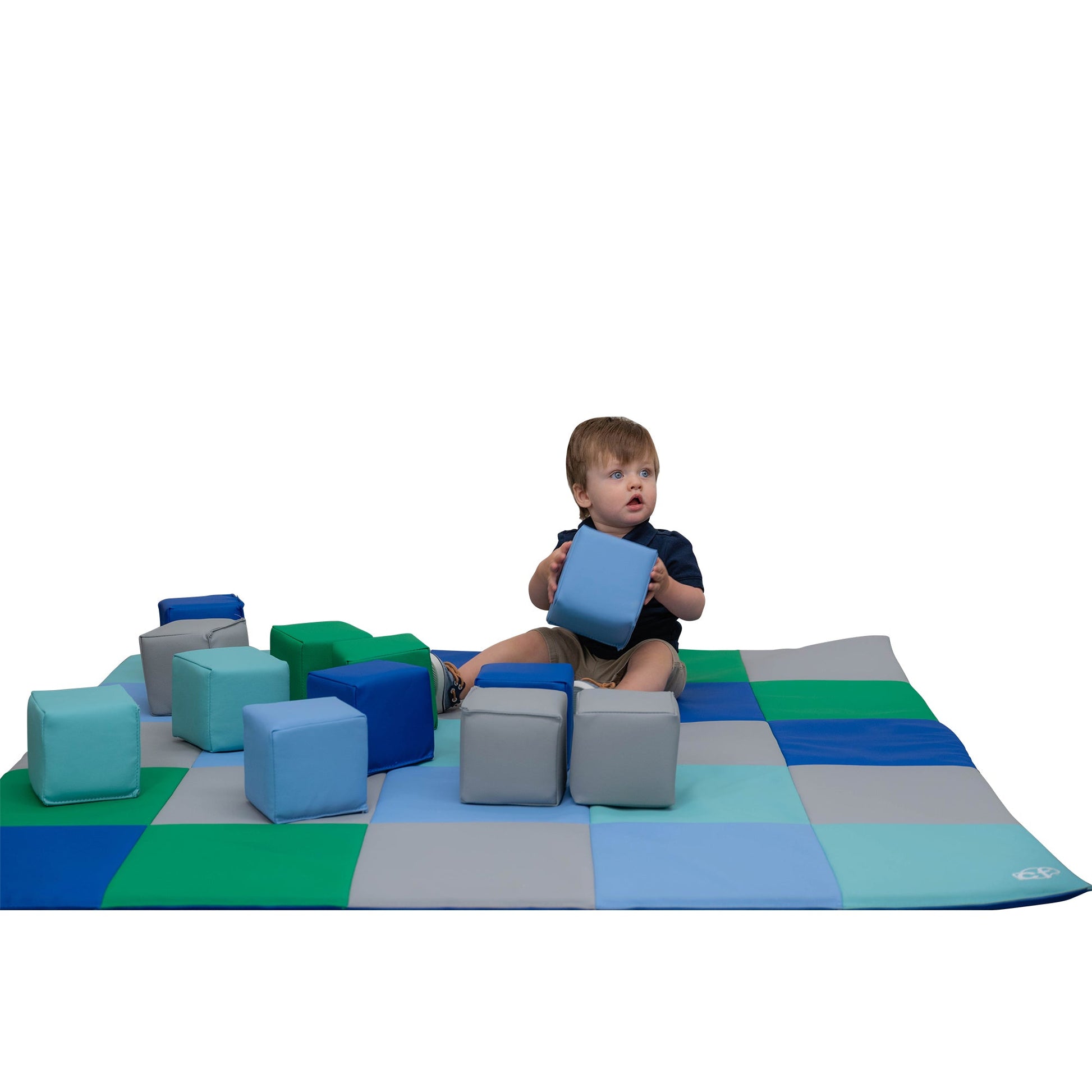 Children's Factory Patchwork Mat and Block Set - Tranquility (CF805-206) - SchoolOutlet