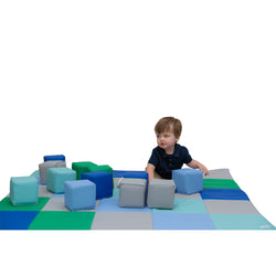 Children's Factory Patchwork Mat and Block Set - Tranquility (CF805-206)