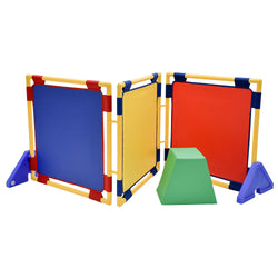 Children's Factory Square PlayPanel - Set of 3 - Rainbow Room Divider 30.5"H Partitions (CHI-CF900-507)