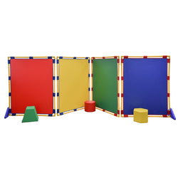 Children's Factory Big Screen PlayPanel - Set of 4 - Rainbow Room Divider 59.5"H Partitions (CHI-CF900-520)
