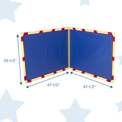 Children's Factory Big Screen PlayPanel - Blue Right Angle Room Divider (CF900-533)