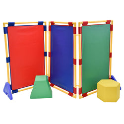 Children's Factory Rectangle PlayPanel - Set of 3 - Rainbow Room Divider 47.5"H Partitions (CHI-CF900-539)