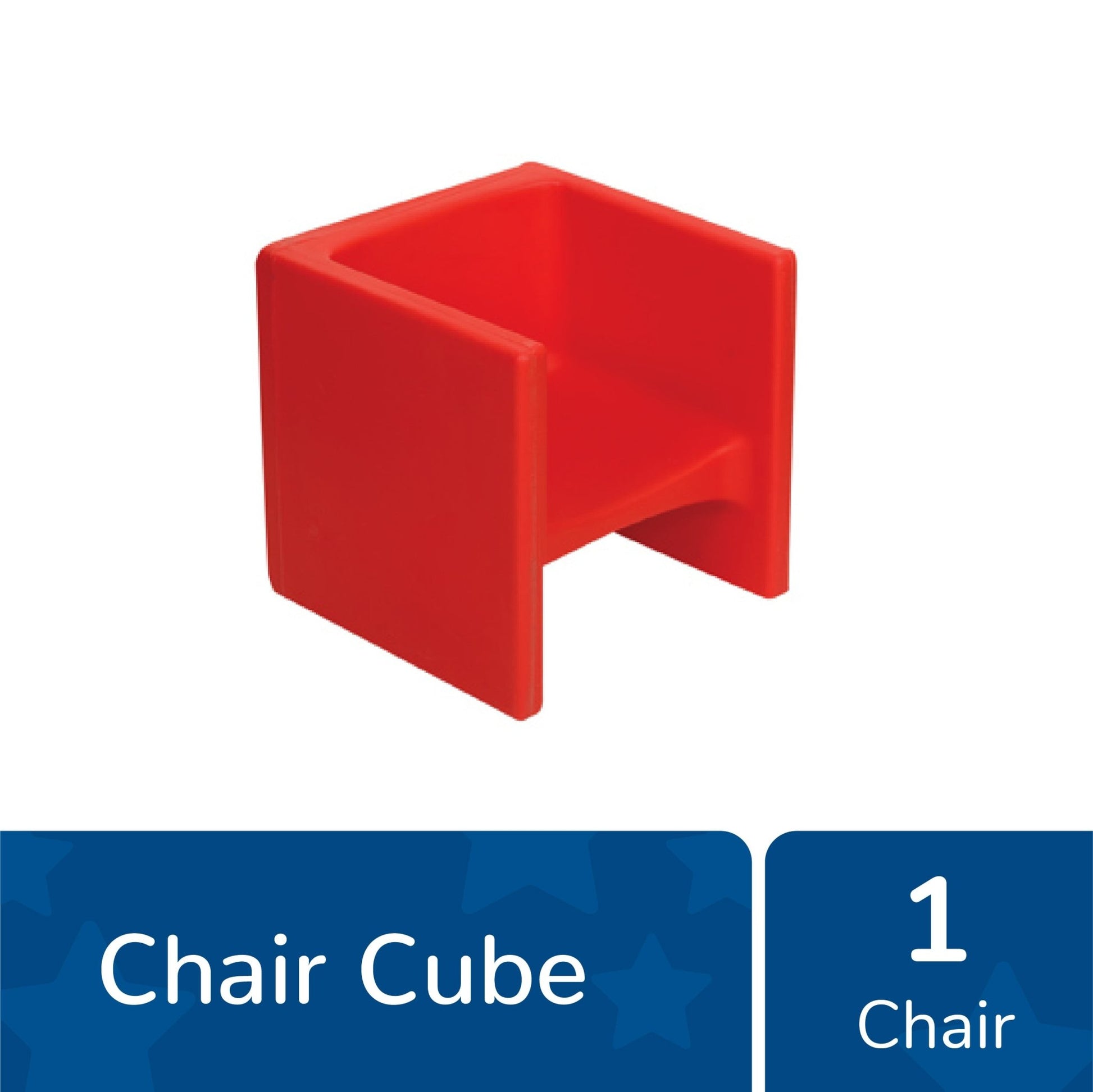 Children's Factory Cube Chair - Red (CF910-008) - SchoolOutlet