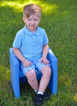 Children's Factory Cube Chair - Sky Blue (CF910-013)