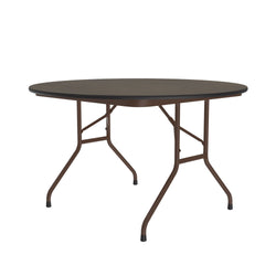 Correll -  Fixed Height Econoline Round Melamine Top Folding Table - 48" Dia x 29" H (CF48MR-XX)