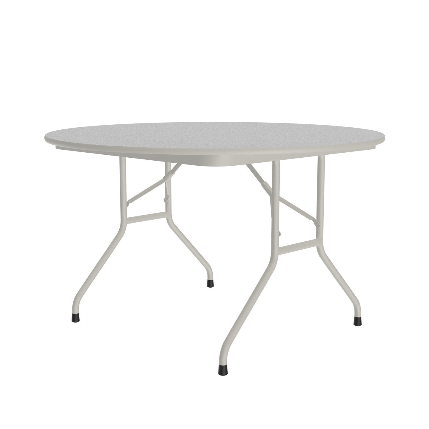 Correll - Fixed Height Econoline Round Melamine Top Folding Table - 48" Dia x 29" H (CF48MR - XX) - SchoolOutlet