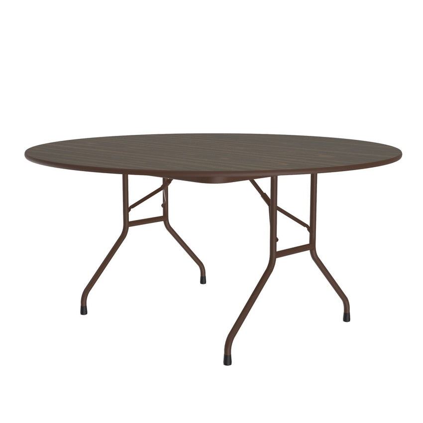 Correll - Fixed Height Econoline Round Melamine Top Folding Table - 60" Dia x 29" H (CF60MR - XX) - SchoolOutlet