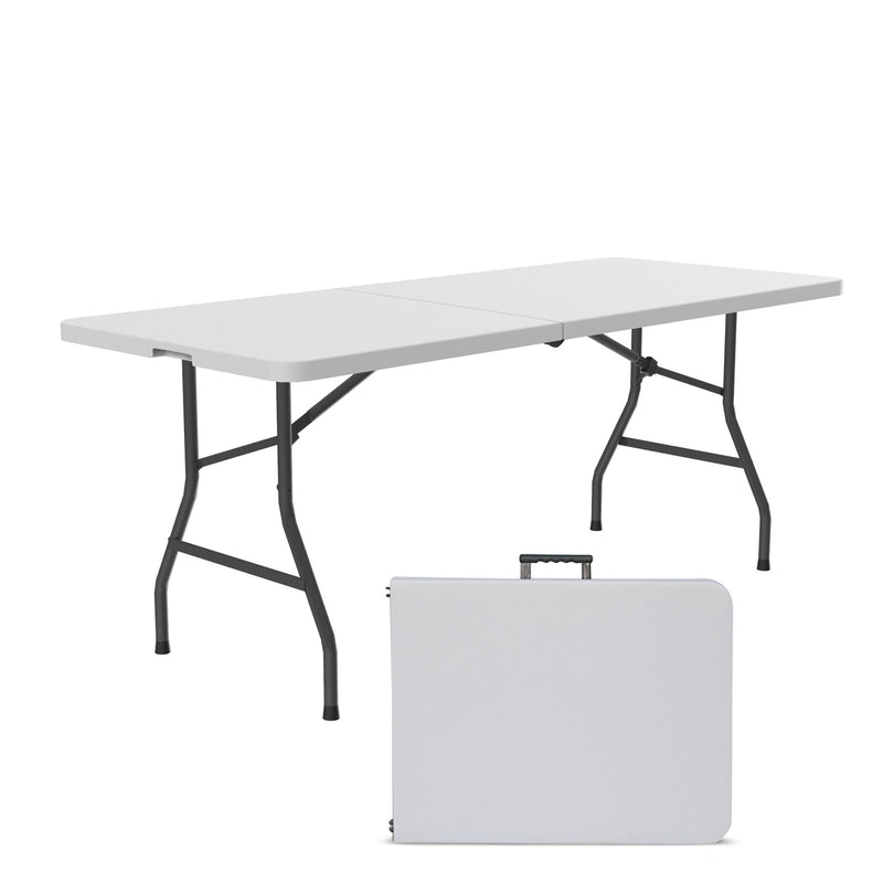 Correll - Econoline Plastic Fold - in - Half Table - 29'' Fixed Height - 72" L x 30" W - GRAY GRANITE (CP3072FM - 33) - SchoolOutlet