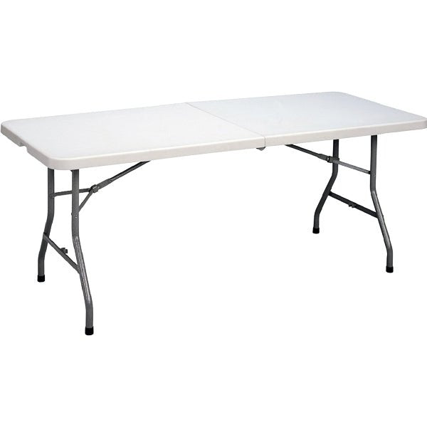 Correll - Econoline Plastic Fold - in - Half Table - 29'' Fixed Height - 72" L x 30" W - GRAY GRANITE (CP3072FM - 33) - SchoolOutlet