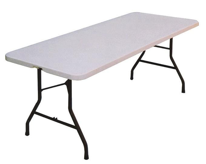 Correll - Econoline Plastic Fold - in - Half Table - 29'' Fixed Height - 72" L x 30" W - GRAY GRANITE (CP3072FM - 33) - SchoolOutlet