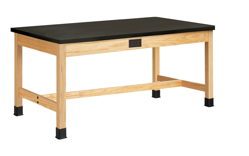 Diversified Woodcrafts Science Table - Plain Apron - 54" W x30" D - Solid Wood Frame and Adjustable Glides - SchoolOutlet