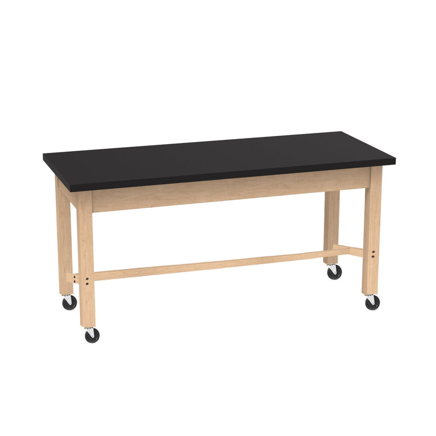 Diversified Woodcrafts Science Table - Plain Apron - 48" W x 36" D - Solid Wood Frame and Adjustable Glides - SchoolOutlet