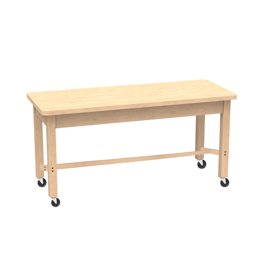 Diversified Woodcrafts Science Table - Plain Apron - 48" W x 36" D - Solid Wood Frame and Adjustable Glides - SchoolOutlet