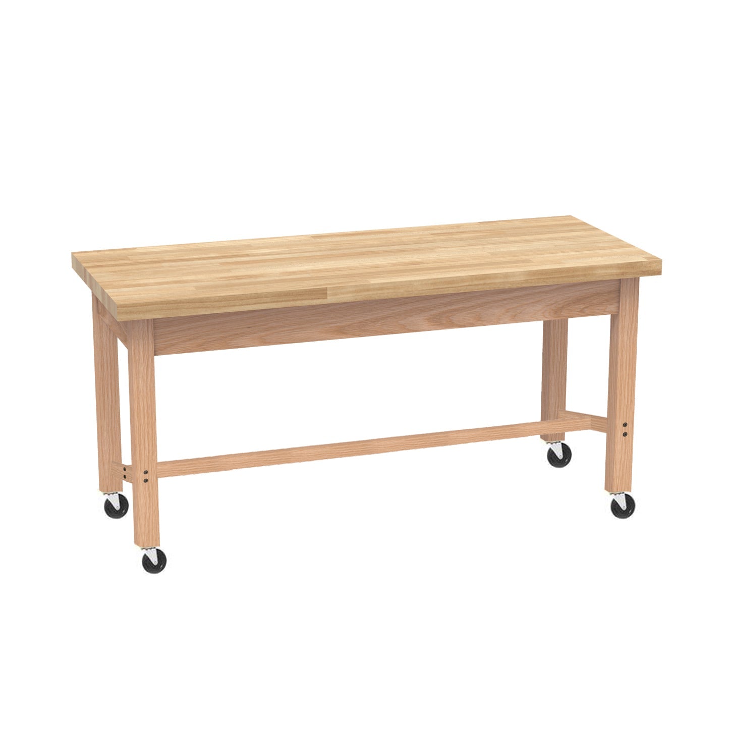 Diversified Woodcrafts Science Table - Plain Apron - 72" W x 42" D - Solid Wood Frame and Adjustable Glides - SchoolOutlet