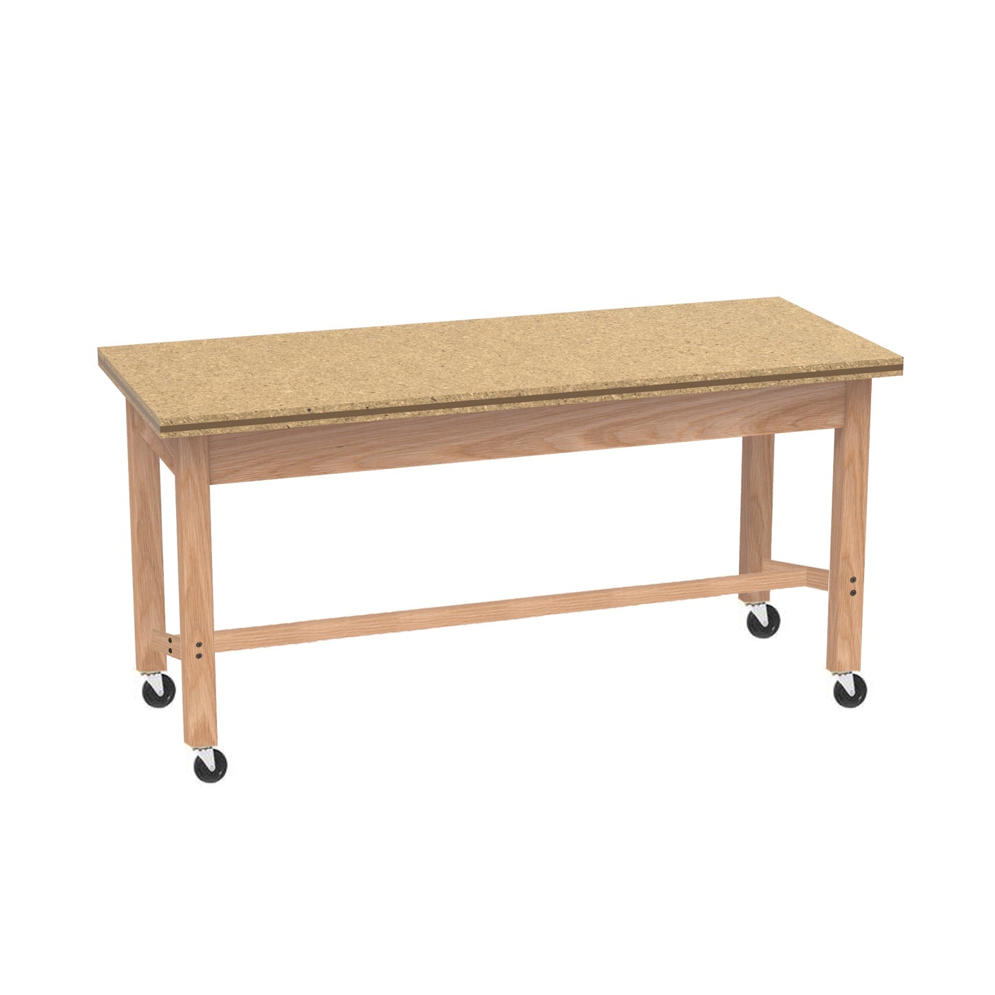 Diversified Woodcrafts Science Table - Plain Apron - 72" W x 42" D - Solid Wood Frame and Adjustable Glides - SchoolOutlet