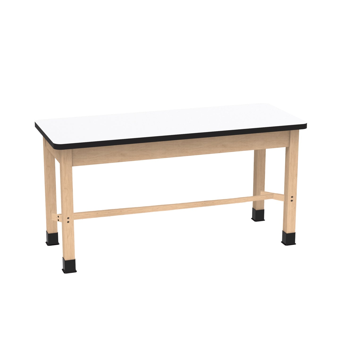 Diversified Woodcrafts Science Table - Plain Apron - 72" W x 42" D - Solid Wood Frame and Adjustable Glides - SchoolOutlet