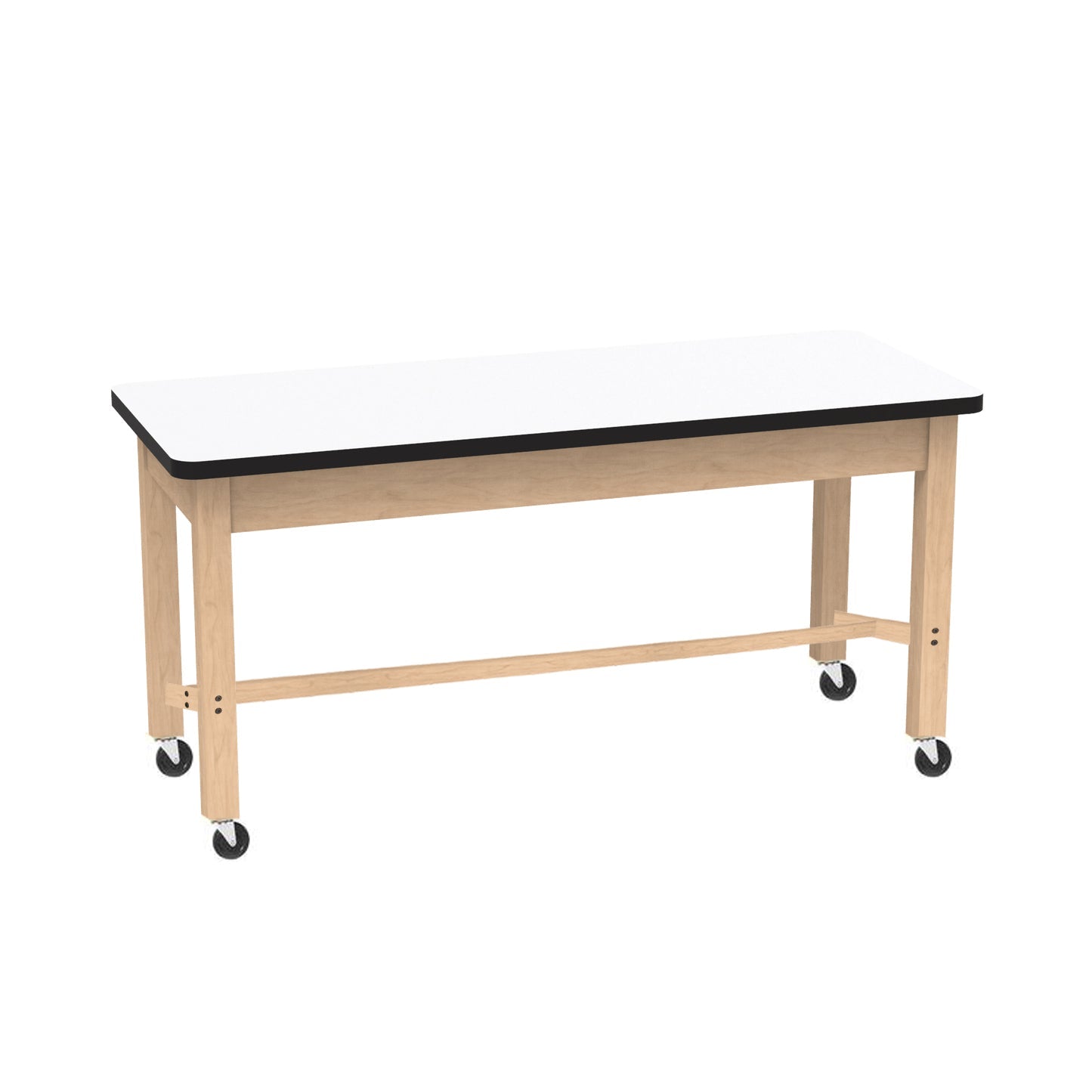 Diversified Woodcrafts Science Table - Plain Apron - 72" W x 42" D - Solid Wood Frame and Adjustable Glides - SchoolOutlet