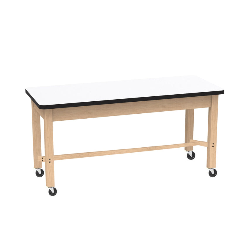 Diversified Woodcrafts Science Table - Plain Apron - 72" W x 42" D - Solid Wood Frame and Adjustable Glides - SchoolOutlet