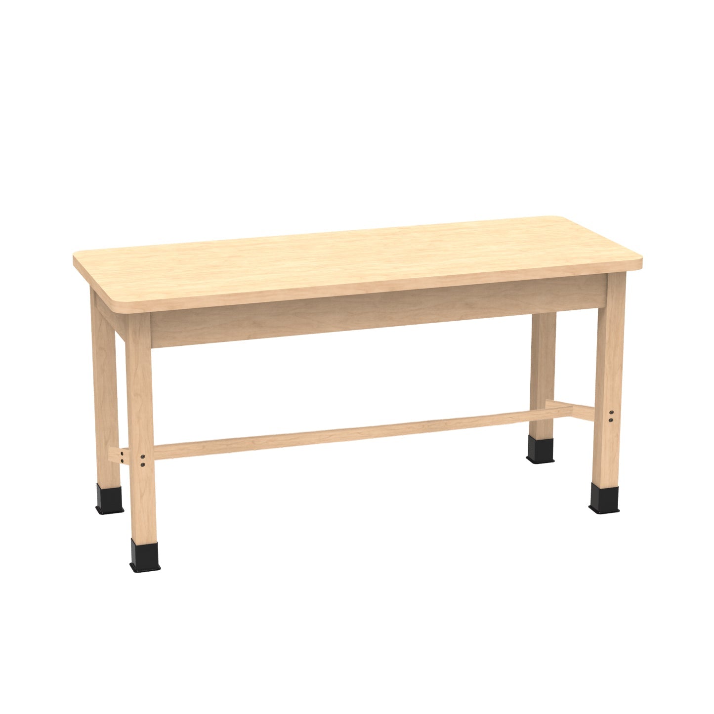 Diversified Woodcrafts Science Table - Plain Apron - 72" W x 42" D - Solid Wood Frame and Adjustable Glides - SchoolOutlet