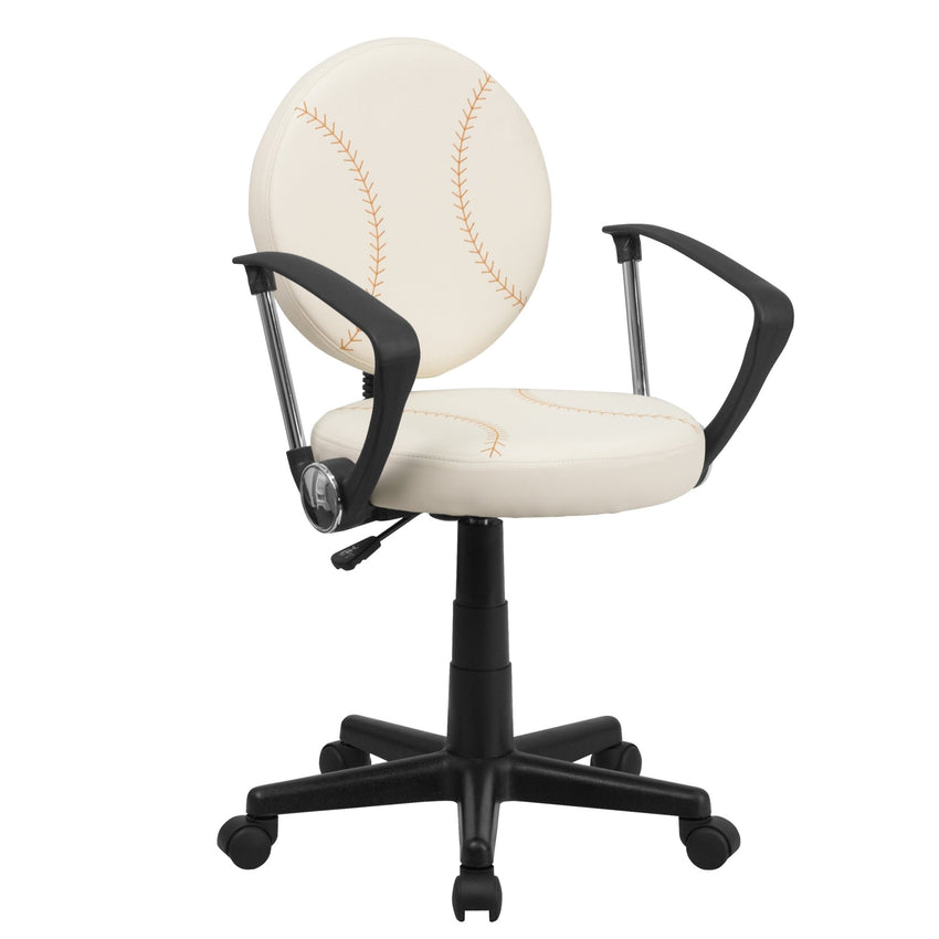 Jonathan Baseball Swivel Task Office Chair by Flash Furniture - SchoolOutlet