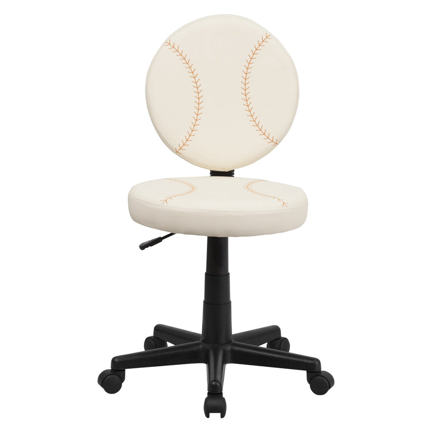 Jonathan Baseball Swivel Task Office Chair by Flash Furniture - SchoolOutlet