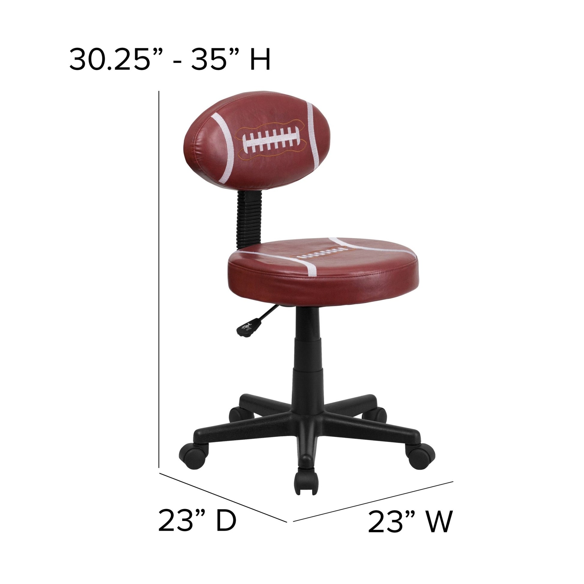 Preston Football Swivel Task Office Chair by Flash Furniture - SchoolOutlet