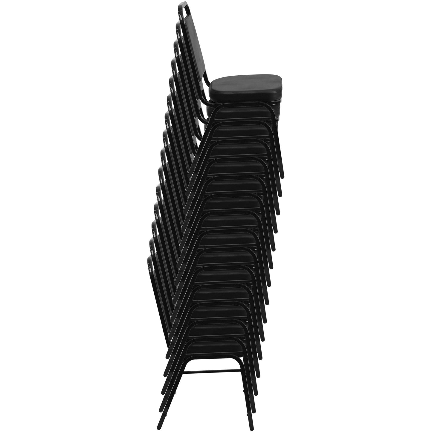 HERCULES Series Trapezoidal Back Stacking Banquet Chair with 2.5" Thick Seat and Metal Frame by Flash Furniture - SchoolOutlet