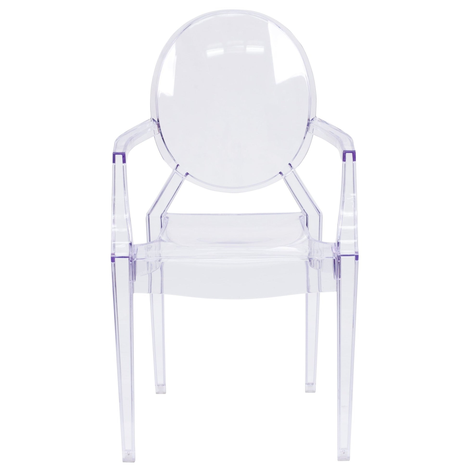 Shirley Ghost Chair with Arms in Transparent Crystal by Flash Furniture - SchoolOutlet