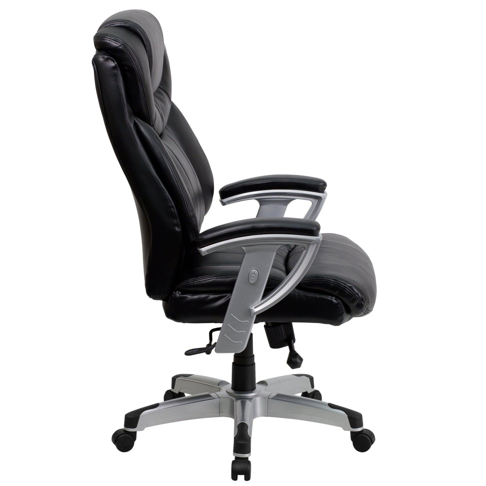 HERCULES Series Big & Tall Executive Ergonomic Office Chair with Silver Adjustable Arms 400 lb. Rated Weight Capacity by Flash Furniture - SchoolOutlet